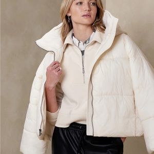 NWT Banana Republic Factory half zip fleece sweatshirt